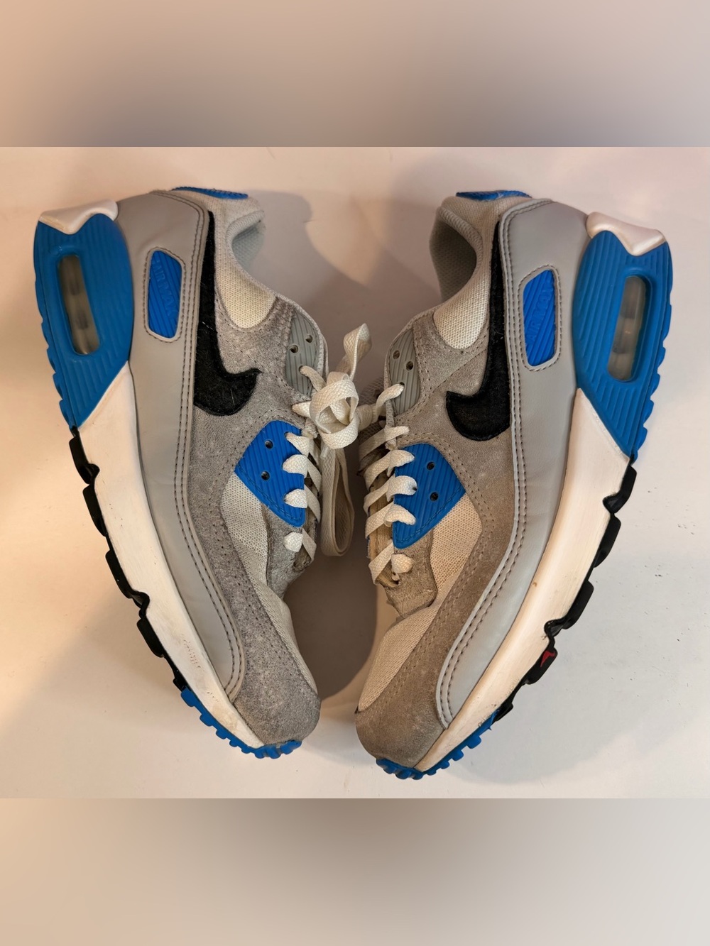 Nike Air Max 90 Pure Platinum Photo Blue Men's - FN6958-102, Size 8, No Box